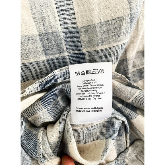 Sézane | Cassandre Short Sleeve Blouse | Blue and White | Fr Sz 36 / US Sz 4 - Picture 5 of 6